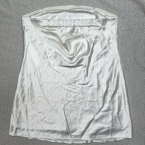 Strapless Satin Mini Dress